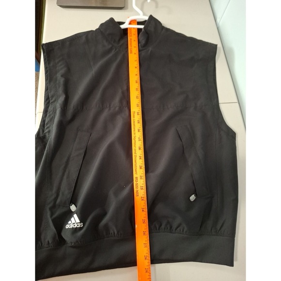 Vintage Adidas ClimaShell Wind Quarter Zip Windbreaker Vest Mens Medium Black - Picture 9 of 10